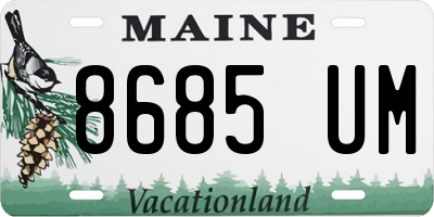 ME license plate 8685UM