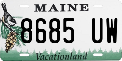 ME license plate 8685UW