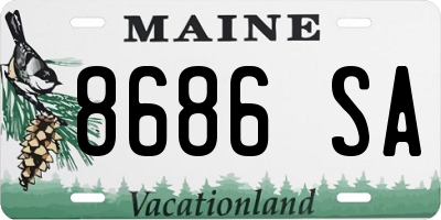 ME license plate 8686SA