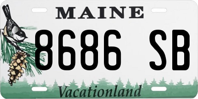 ME license plate 8686SB