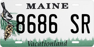 ME license plate 8686SR