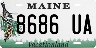 ME license plate 8686UA