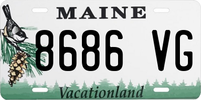 ME license plate 8686VG