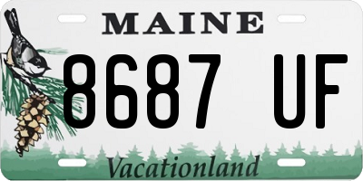 ME license plate 8687UF