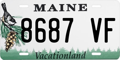 ME license plate 8687VF