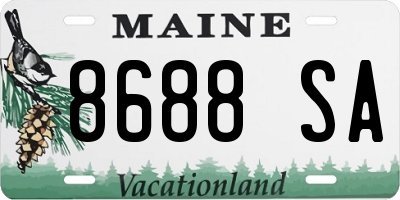 ME license plate 8688SA