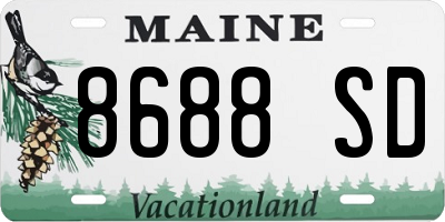 ME license plate 8688SD