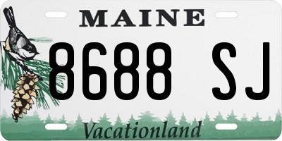 ME license plate 8688SJ