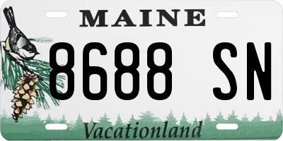 ME license plate 8688SN