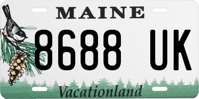 ME license plate 8688UK