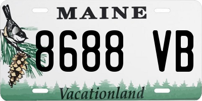 ME license plate 8688VB