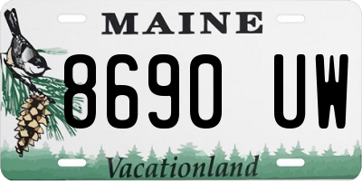 ME license plate 8690UW