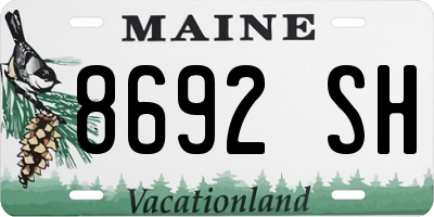 ME license plate 8692SH