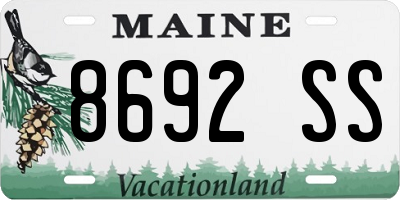 ME license plate 8692SS