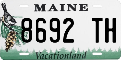 ME license plate 8692TH