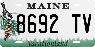 ME license plate 8692TV