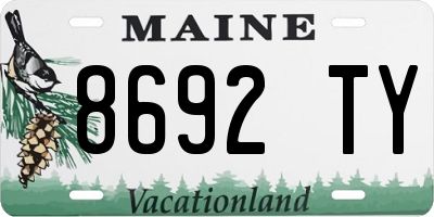 ME license plate 8692TY