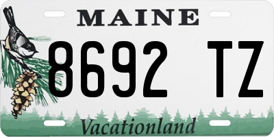 ME license plate 8692TZ