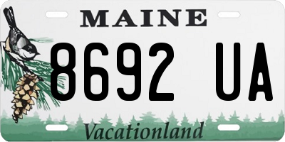 ME license plate 8692UA