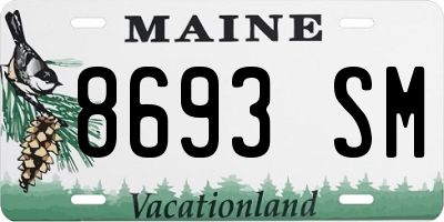 ME license plate 8693SM