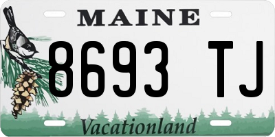 ME license plate 8693TJ