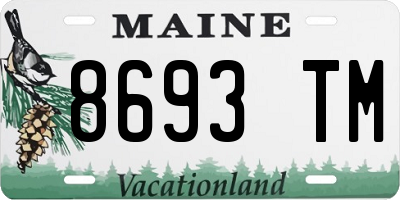 ME license plate 8693TM