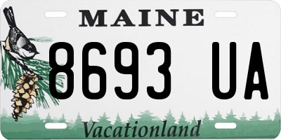ME license plate 8693UA
