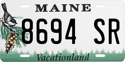 ME license plate 8694SR