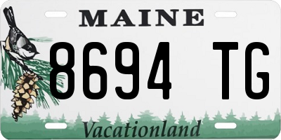 ME license plate 8694TG
