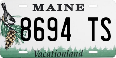 ME license plate 8694TS