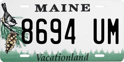 ME license plate 8694UM