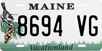 ME license plate 8694VG