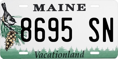 ME license plate 8695SN