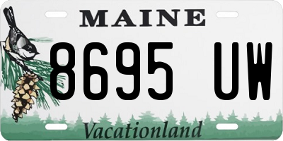 ME license plate 8695UW