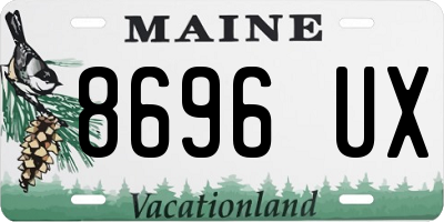 ME license plate 8696UX