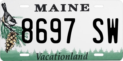 ME license plate 8697SW