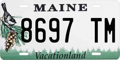 ME license plate 8697TM