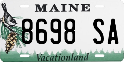 ME license plate 8698SA