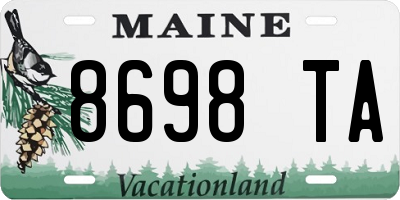 ME license plate 8698TA