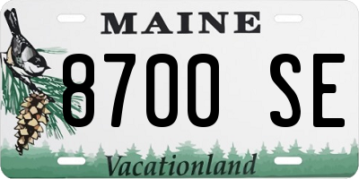 ME license plate 8700SE