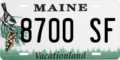 ME license plate 8700SF