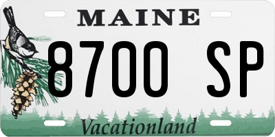 ME license plate 8700SP