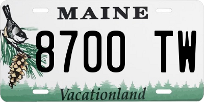 ME license plate 8700TW