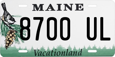 ME license plate 8700UL