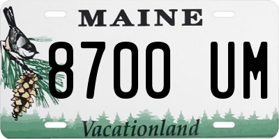 ME license plate 8700UM