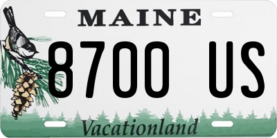 ME license plate 8700US