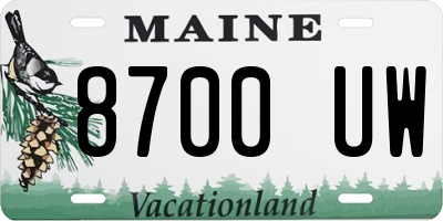 ME license plate 8700UW