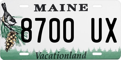 ME license plate 8700UX