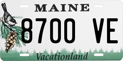ME license plate 8700VE