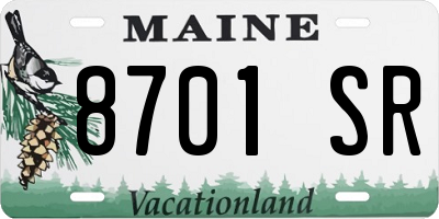 ME license plate 8701SR